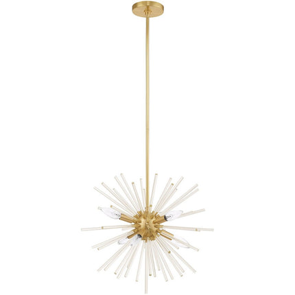 Six Light Dimmable Chandelier With Shades