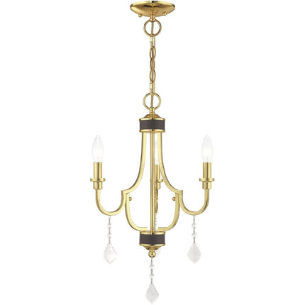 Three Light Dimmable Chandelier With Shades