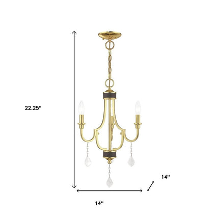 Three Light Dimmable Chandelier With Shades
