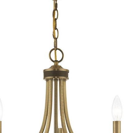 Five Light Dimmable Chandelier With Shades