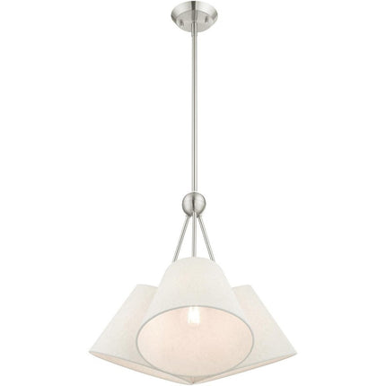 Three Light Dimmable Chandelier With Shades