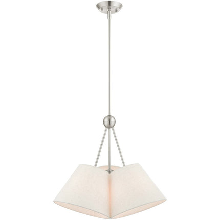 Three Light Dimmable Chandelier With Shades
