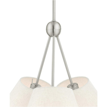 Three Light Dimmable Chandelier With Shades