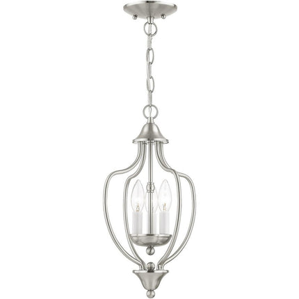 Three Light Dimmable Chandelier With Shades