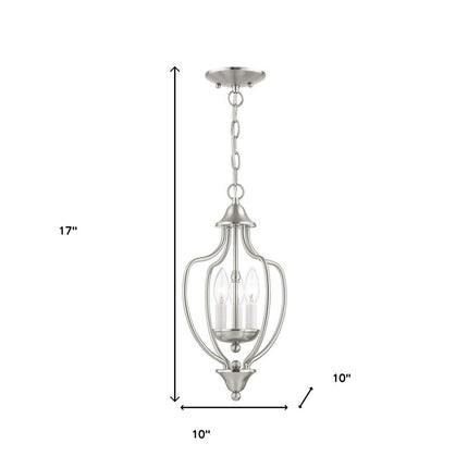 Three Light Dimmable Chandelier With Shades