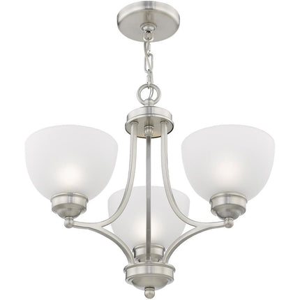 Three Light Dimmable Chandelier With Shades