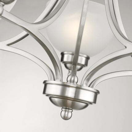 Five Light Dimmable Chandelier With Shades