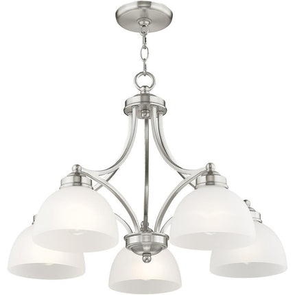 Five Light Dimmable Chandelier With Shades