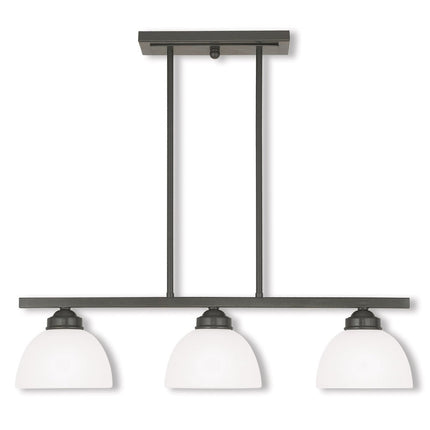Three Light Dimmable Chandelier With Shades