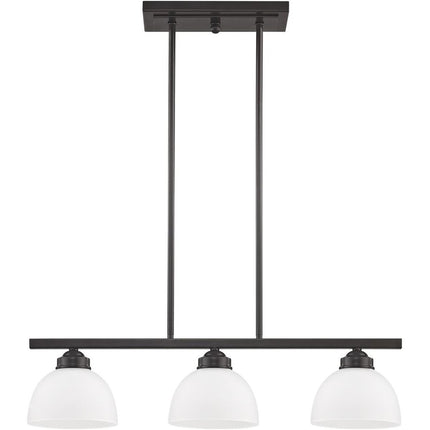 Three Light Dimmable Chandelier With Shades