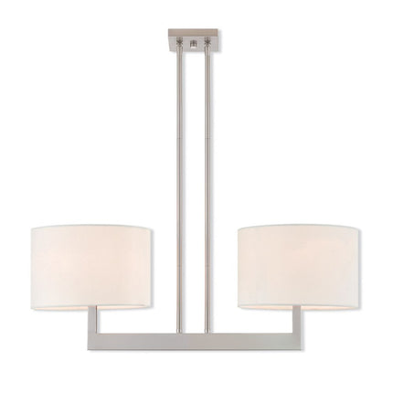 Two Light Dimmable Chandelier With Shades
