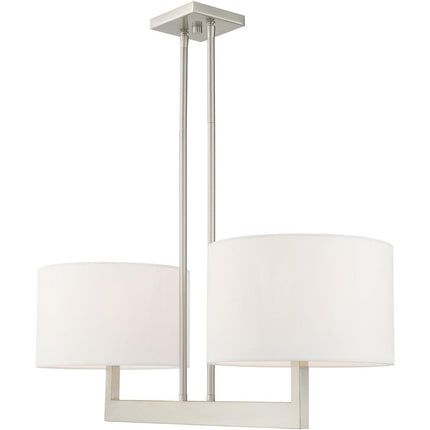 Two Light Dimmable Chandelier With Shades