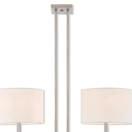 Two Light Dimmable Chandelier With Shades