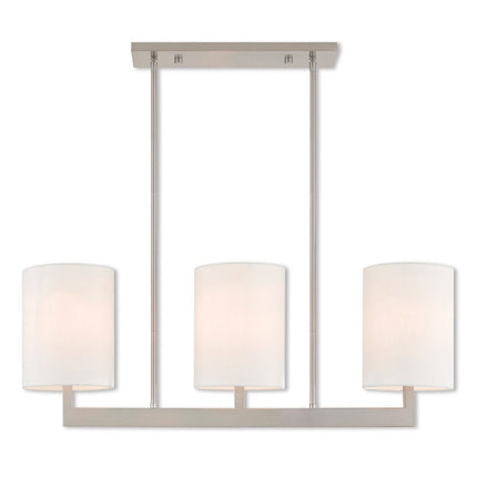 Three Light Dimmable Chandelier With Shades