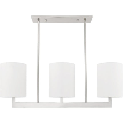 Three Light Dimmable Chandelier With Shades