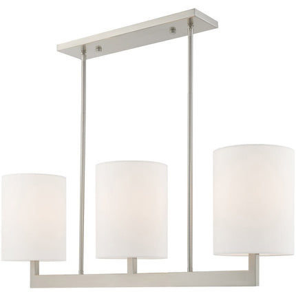 Three Light Dimmable Chandelier With Shades