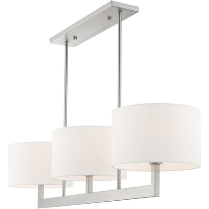 Three Light Dimmable Chandelier With Shades