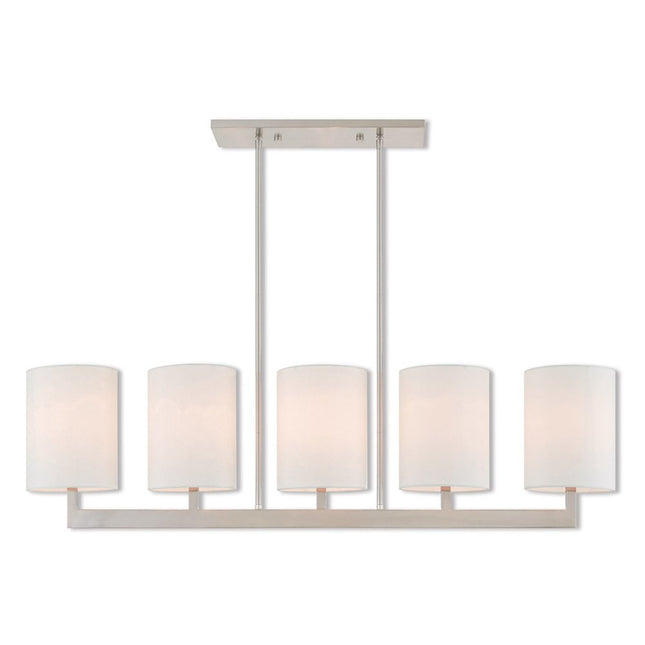 Five Light Dimmable Chandelier With Shades