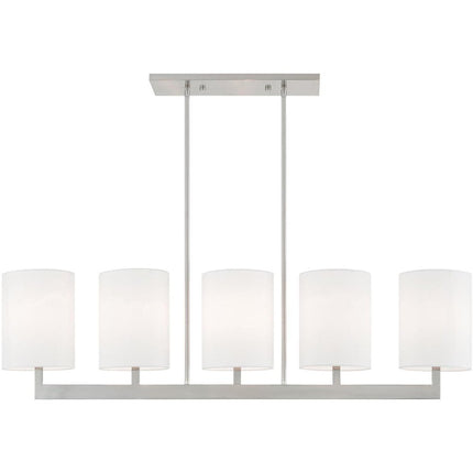 Five Light Dimmable Chandelier With Shades