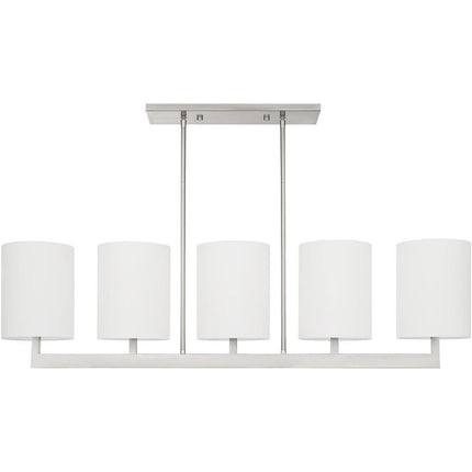 Five Light Dimmable Chandelier With Shades