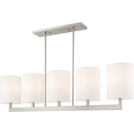Five Light Dimmable Chandelier With Shades