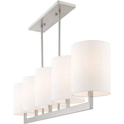 Five Light Dimmable Chandelier With Shades