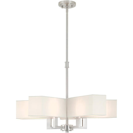 Five Light Dimmable Chandelier With Shades