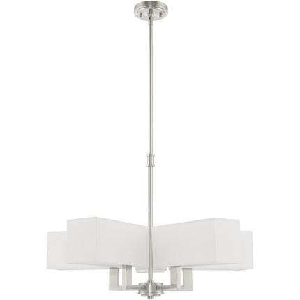 Five Light Dimmable Chandelier With Shades