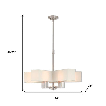 Five Light Dimmable Chandelier With Shades