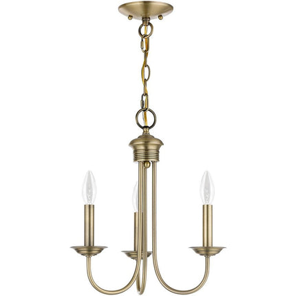 Three Light Dimmable Chandelier With Shades