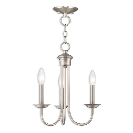 Three Light Dimmable Chandelier With Shades