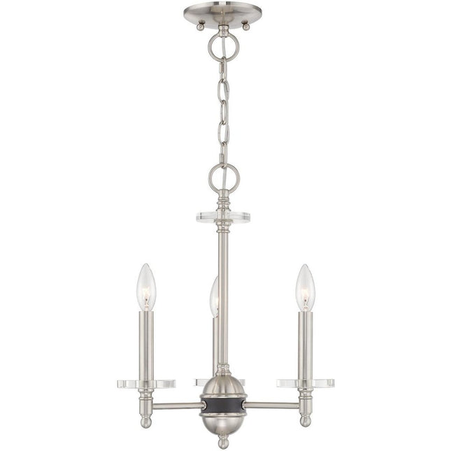 Three Light Dimmable Chandelier With Shades
