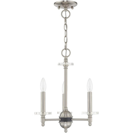 Three Light Dimmable Chandelier With Shades