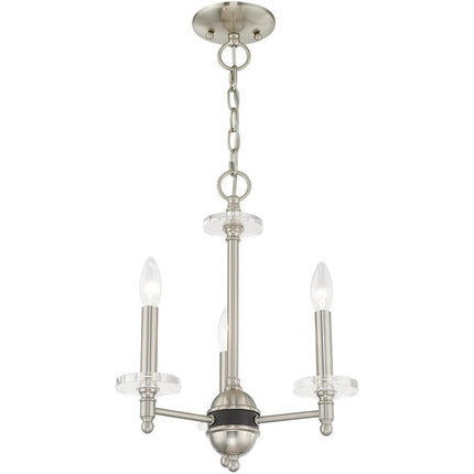 Three Light Dimmable Chandelier With Shades