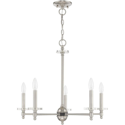 Five Light Dimmable Chandelier With Shades