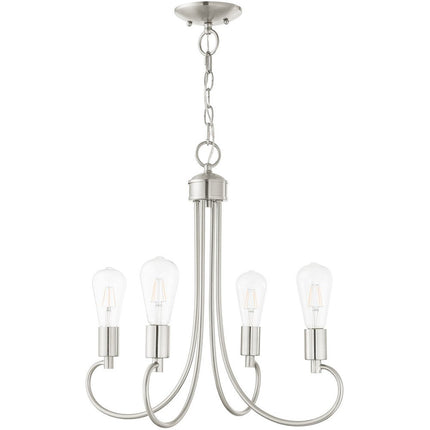 Four Light Dimmable Chandelier With Shades