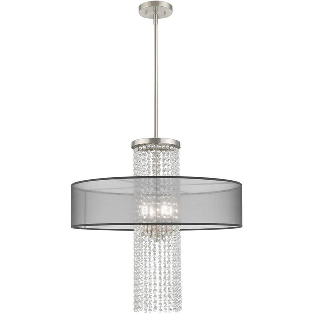 Four Light Dimmable Chandelier With Shades