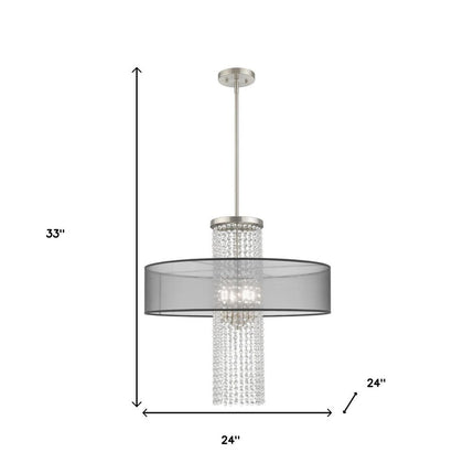 Four Light Dimmable Chandelier With Shades