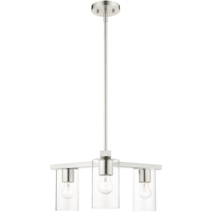 Three Light Dimmable Chandelier With Shades