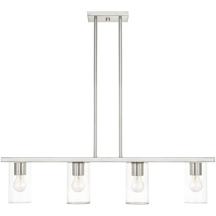 Four Light Dimmable Chandelier With Shades