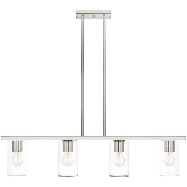 Four Light Dimmable Chandelier With Shades