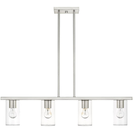 Four Light Dimmable Chandelier With Shades