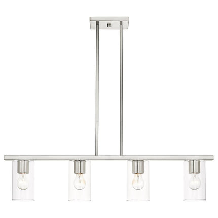 Four Light Dimmable Chandelier With Shades