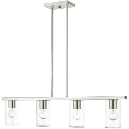 Four Light Dimmable Chandelier With Shades