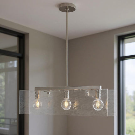 Three Light Dimmable Chandelier With Shades