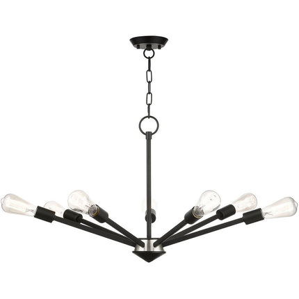 Seven Light Dimmable Chandelier With Shades