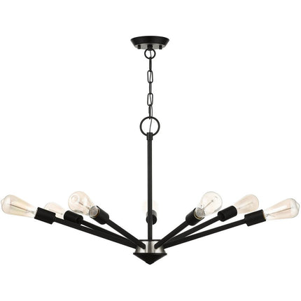 Seven Light Dimmable Chandelier With Shades