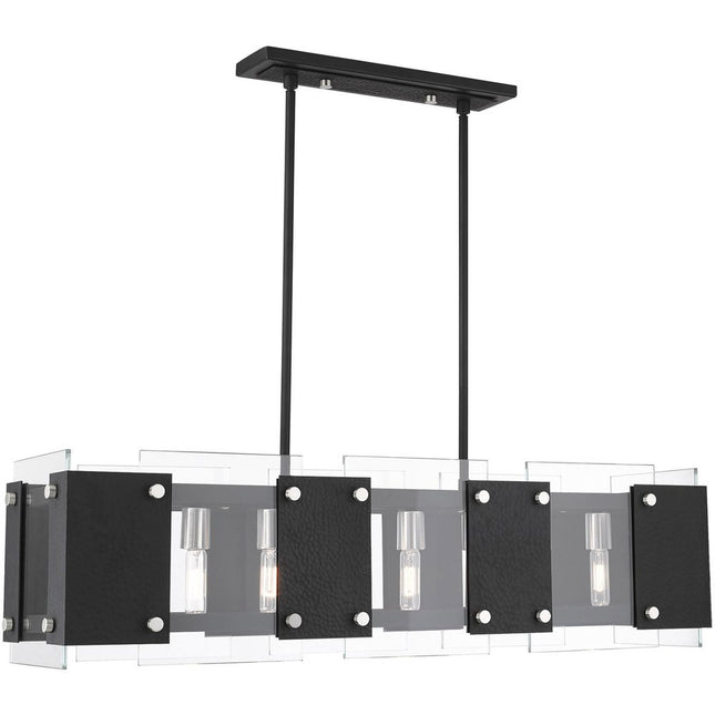 Eight Light Dimmable Chandelier With Shades