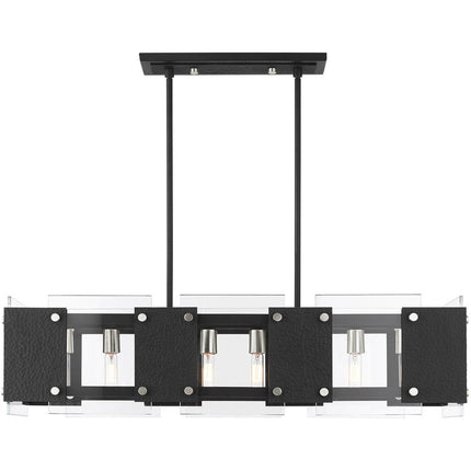 Eight Light Dimmable Chandelier With Shades