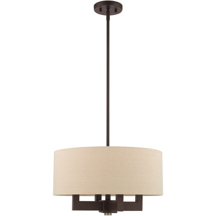 Four Light Dimmable Chandelier With Shades